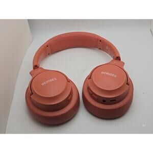BERIBES Over-Ear Bluetooth Headphones Orange Red 65H Playtime 6 EQ Modes